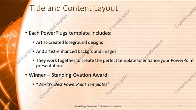 Title and Content presentation slide layout
