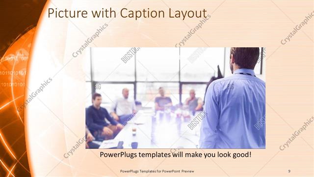 Picture with Caption presentation slide layout