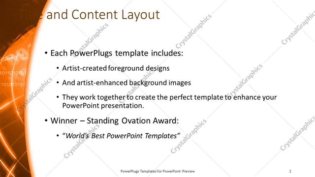 Title and Content presentation slide layout