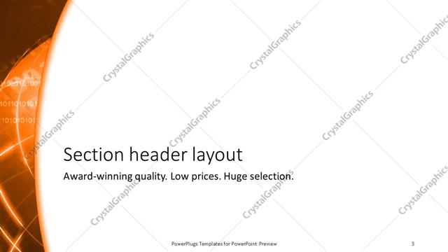 Section Header presentation slide layout