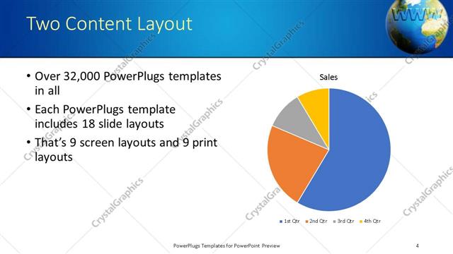 Two Content presentation slide layout
