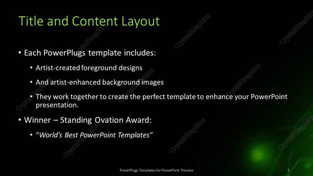 Title and Content presentation slide layout