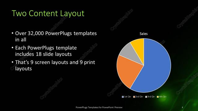 Two Content presentation slide layout