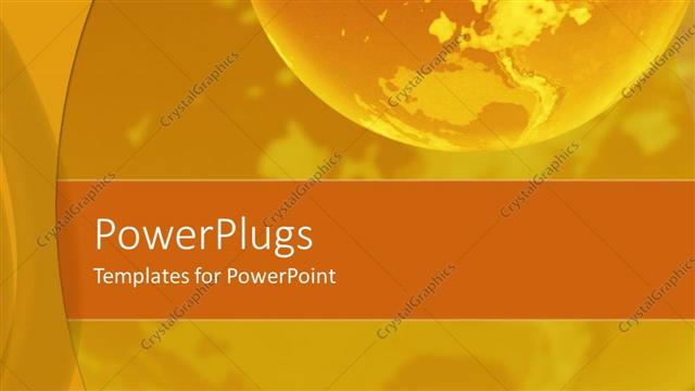  Presentation with yellow orange - Glowing earth globe with shades of yellow and orange