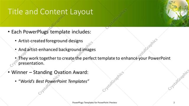 Title and Content presentation slide layout