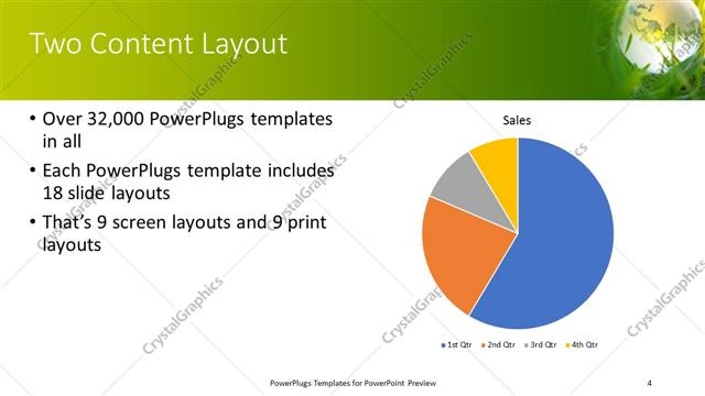 Two Content presentation slide layout