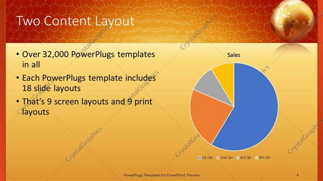 Two Content presentation slide layout