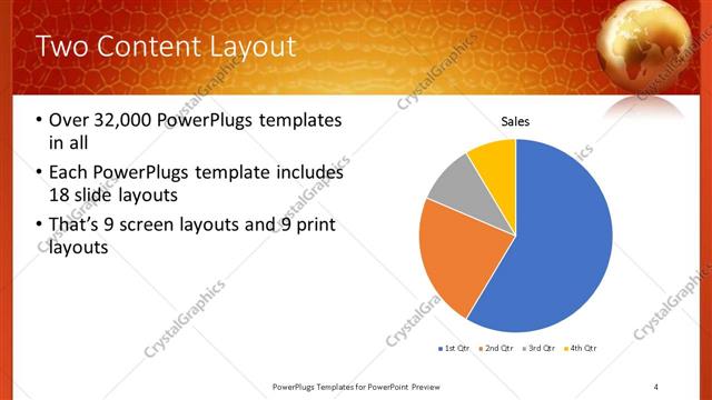 Two Content presentation slide layout