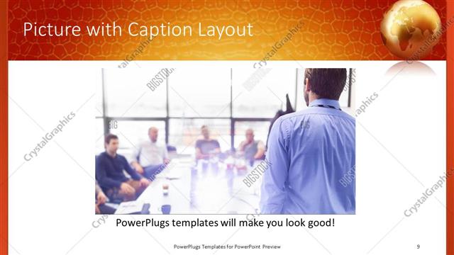 Picture with Caption presentation slide layout