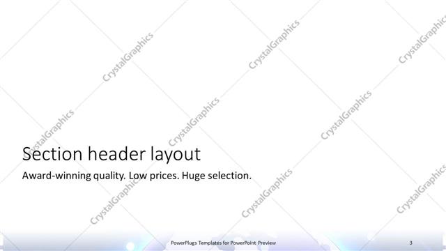 Section Header presentation slide layout
