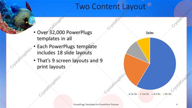 Two Content presentation slide layout