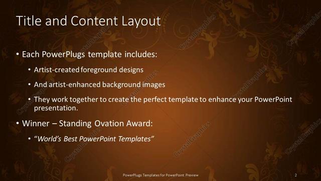 Title and Content presentation slide layout