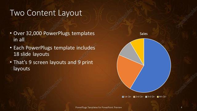 Two Content presentation slide layout