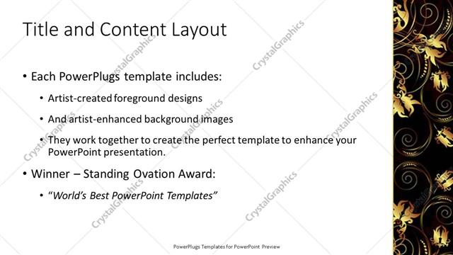 Title and Content presentation slide layout