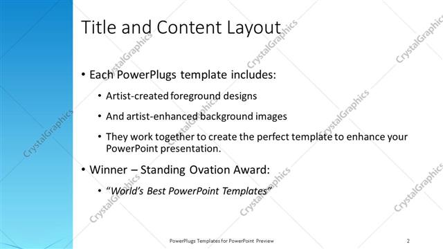 Title and Content presentation slide layout