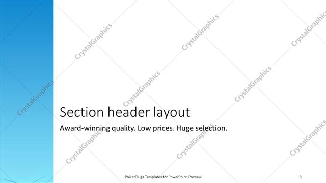 Section Header presentation slide layout