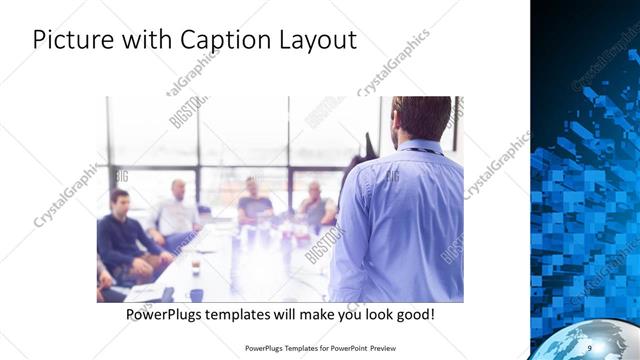 Picture with Caption presentation slide layout