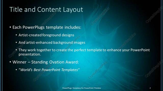 Title and Content presentation slide layout