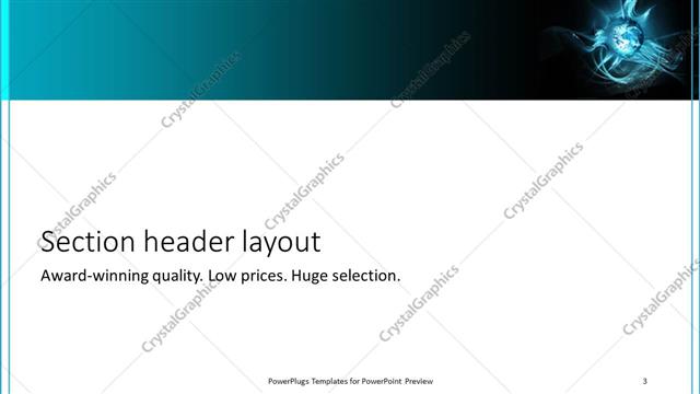 Section Header presentation slide layout