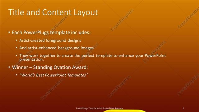 Title and Content presentation slide layout