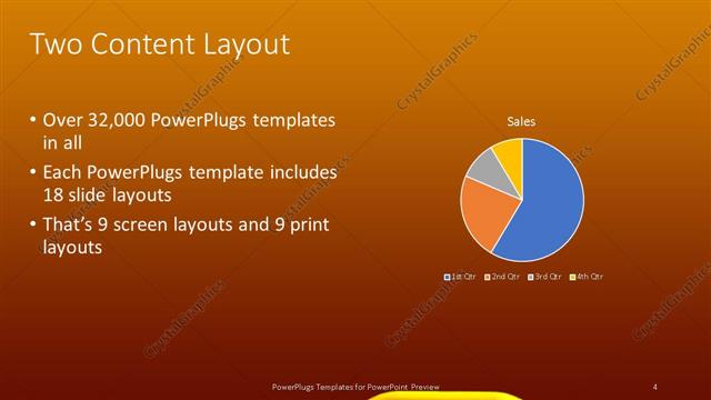 Two Content presentation slide layout
