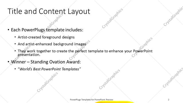 Title and Content presentation slide layout