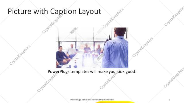 Picture with Caption presentation slide layout