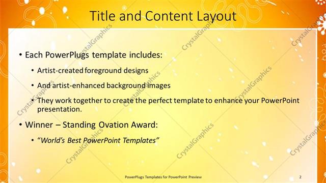 Title and Content presentation slide layout