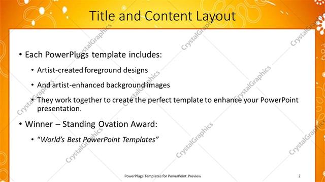 Title and Content presentation slide layout