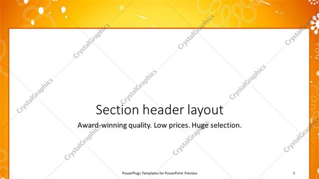 Section Header presentation slide layout