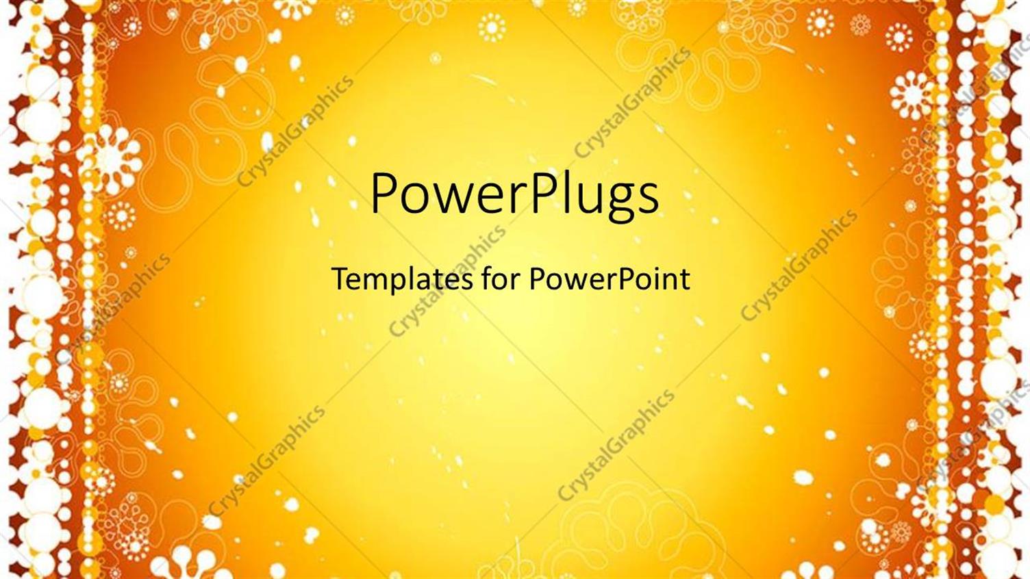 Featuring Glowing Golden Background with White Dot Border