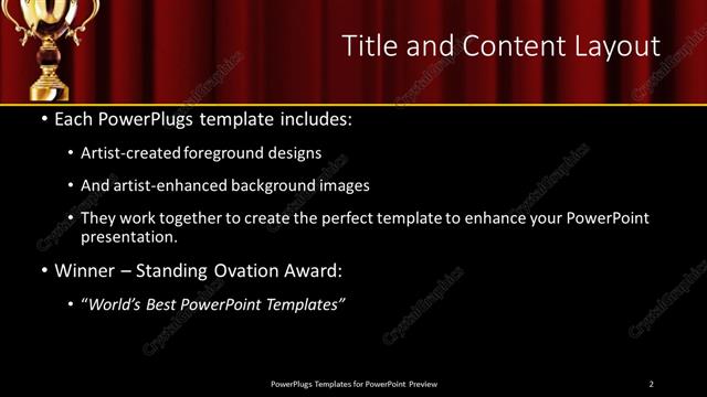 Title and Content presentation slide layout