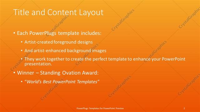 Title and Content presentation slide layout