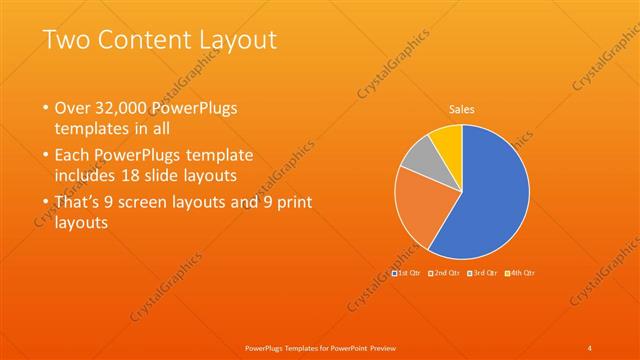 Two Content presentation slide layout