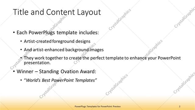 Title and Content presentation slide layout