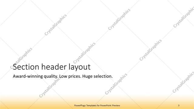 Section Header presentation slide layout