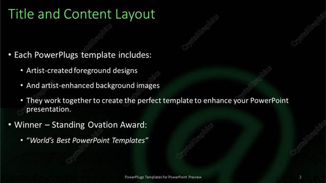 Title and Content presentation slide layout