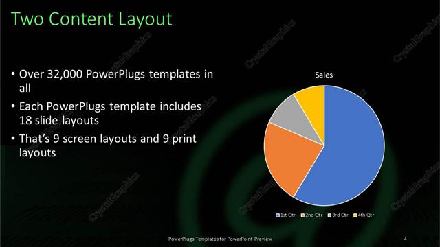 Two Content presentation slide layout