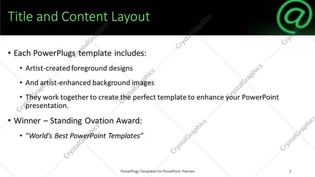 Title and Content presentation slide layout