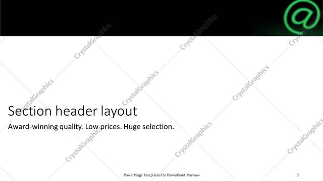 Section Header presentation slide layout