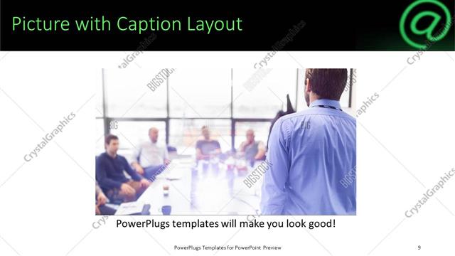Picture with Caption presentation slide layout