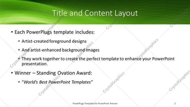 Title and Content presentation slide layout