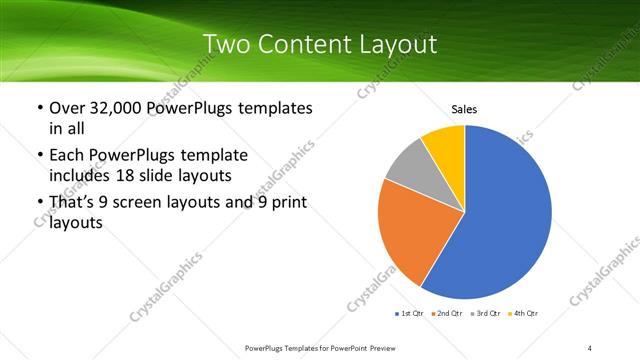 Two Content presentation slide layout