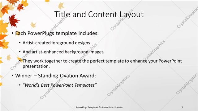Title and Content presentation slide layout