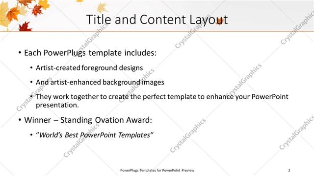 Title and Content presentation slide layout