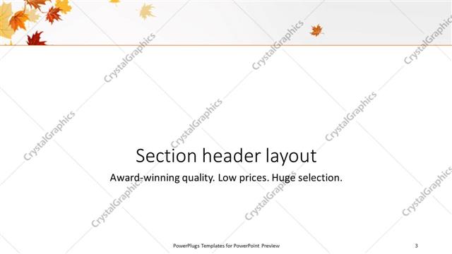 Section Header presentation slide layout