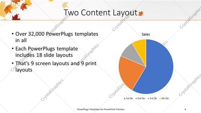 Two Content presentation slide layout