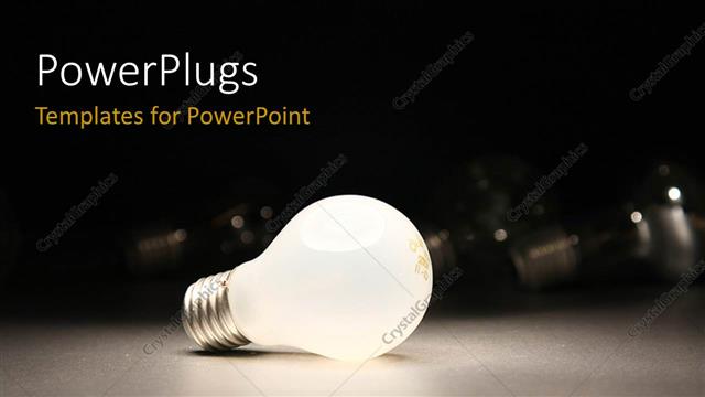  Presentation with new idea innovation - Glowing light bulb on dark background, new ideas, innovation