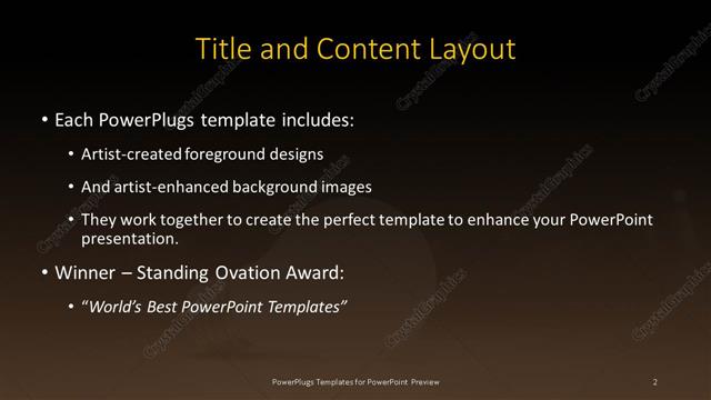 Title and Content presentation slide layout