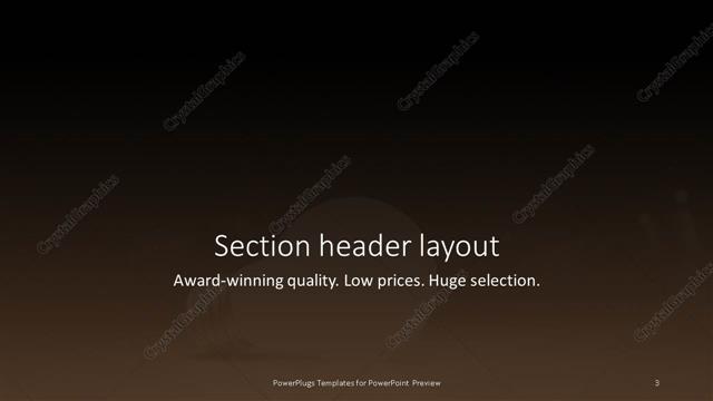 Section Header presentation slide layout